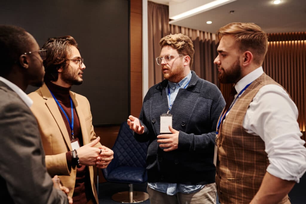 business event how to handle yourself introvert extrovert how to talk to people professional weandco we&co we and co group groups referrals referral marketing network